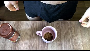 Preview 1 of Zabarbasti Porn - Delicious cum coffee for my bitches