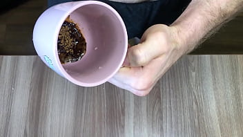 Preview 4 of Zabarbasti Porn - Delicious cum coffee for my bitches