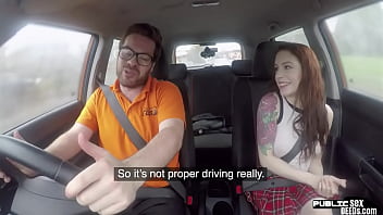 Preview 1 of Maripily Sex - Redhead driving student fucks her instructor in the car