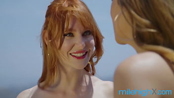 Preview 1 of Mom Wants Cum Fro Son In Her Psy - Hot Lesbian Hookup Right Before The Party-  Lacey Lennon,  Skylar Snow