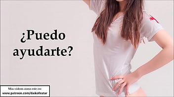 Preview 3 of Mother And Sester Shere A Bed - JOI en espa&ntilde_ol - Doctora enfadada lo paga contigo.