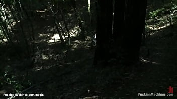 Preview 2 of Kumari Anal - Two babes fucking machine in woods
