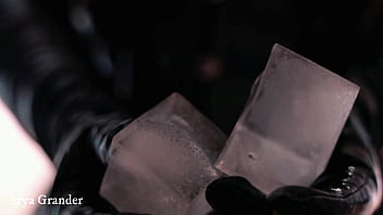 Preview 2 of Heroine Academy - ice boobs tease in PVC (Arya Grander)
