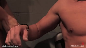 Preview 2 of Remy Lacroix Pissing - TS fucks handcuffed airport security