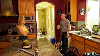 Preview 1 of Mom And Son Very Hard Sex Videos - Oiling by the pool ends in blonde teen stepsisters Kasey Miller pussy