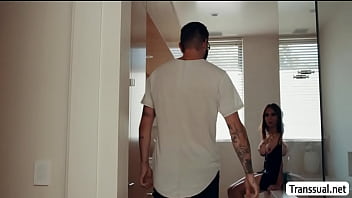 Preview 2 of Defloration W Blood - TGirl loves when start sucknig dudes cock