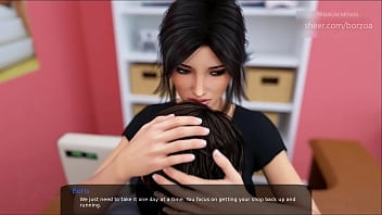 Preview 2 of Rachal Steele Gyon With Son - 45 - My stepmom giving me footjob and licking horny my ear (dubbing - Milfy City)