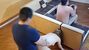 Preview 4 of Bahb Xxx - My Boyfriend Is Very Entertained With The Video Game And He Doesn&#039_t Serve Me I Take Advantage To Ride Him A Chub With My step Brother-in-Law Who Fucks Me From Behind My Cuckold Boyfriend NTR