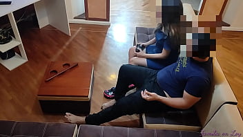 Preview 1 of Granny Varise - My girlfriend was entertained with the game and did not want to fuck my step sister-in-law who is more beautiful than my girlfriend asked me to fuck her while my girlfriend plays NTR