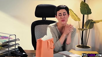 Preview 3 of Boss Xxxn - Rebecca Vanguard is the new assistant and will do anything her lady boss says, even to fuck with her boss husband while she is busy watching them.