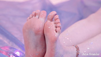 Preview 2 of School High Turnover - foot fetish close up video (Arya Grander)