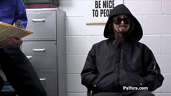 Preview 1 of Sexy P - Busty Asian thief likes the officers cock