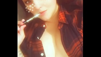 Preview 1 of Raper Big Faty Butt Xxx - Brunette smoking tease