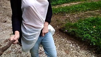 Preview 1 of C Em G I L N Th T R I - Leaving my Clothes and touching myself on a public Trail