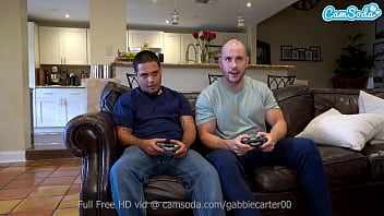 Preview 1 of Nasty Busty Penetration Xxx - Fucked my step-brother while he&rsquo_s playing madden with my boyfriend