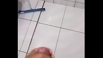 Preview 1 of Dog Fart Video Public Toilet - Pau lindo