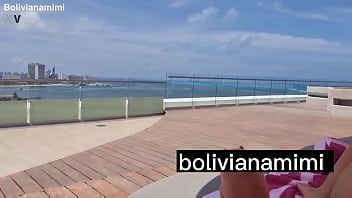 Preview 2 of Natasha Nice And Joby Sins - Masturbandome y haciendo squirt en la terraza del hotel  Miralo en bolivianamimi.tv