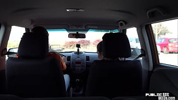 Preview 1 of Party At Home - Petite student driver publicly sucking her instructor