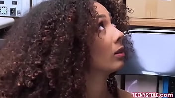Preview 2 of Www Blowjob Com Vidio - Cute Ebony Teen Shoplyfter Fucked Hard By Guard