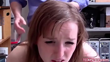 Preview 4 of Movies Longset - Cute Teen Shoplifter Cleo Clementine Fucked Hard By Officer