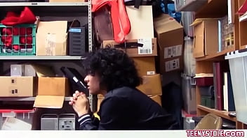 Preview 1 of Xnxx Sannleon Video - Hot Latina Shoplyfter Gets Fucked hard On A Table