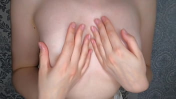 Preview 3 of Pidicksso 7 - titted brunette rubs nipples with oil and plays with them
