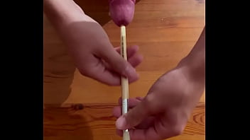 Preview 2 of Anybunny Mobo - Sounding and cumshot with a stick