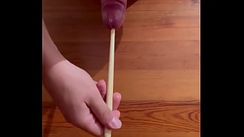 Preview 1 of Anybunny Mobo - Sounding and cumshot with a stick