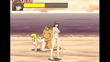Preview 1 of Shade Ke Rat - Pretty bikini girl having sex with a lot of men in Bt Island act hentai game new gameplay