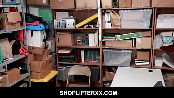 Preview 1 of Rasian Girl Xxx - Cute Teen Redhead Shoplifter April Reid Fucked By Security Guard For No Jail After Stealing Jewelry