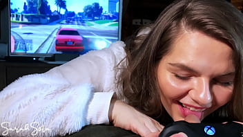 Preview 1 of Ladys Kisses - Sucking him off while he is - how Long will he Last? Blowjob &amp_ Handjob