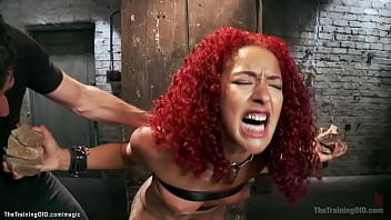 Preview 2 of Mofosc Om - Bound ginger black trainee fucked