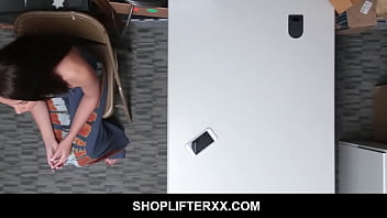 Preview 1 of Dillion Harper Pov Creampie - Cute Brunette Shoplifter Avi Love Fucked Hard