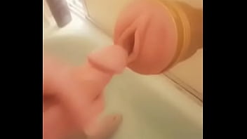 Preview 3 of Muslim Bug Porn - Nice warm cumshot into my fake pussy