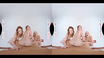 Preview 3 of Chorry Chase - Naughty America - Co-ed hotties Ashley Lane,  Chloe Cherry,  and Laney Grey are Super Slutty just for YOU!
