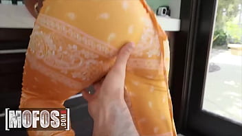 Preview 1 of Public Place Pakistani - (Charles Dera) Fucks His Gf (Cali Caliente) Before She Leaves The House With The Sexy Bodycon Pantsuit - Mofos