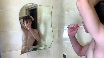 Preview 1 of Sex Methane - I Brush my Teeth/cum Hard &amp_ my Morning Routine /uncut /close up /hot /cute
