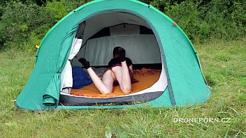 Preview 2 of Slp Sex Vedo - Sweet nudist ginger in the tent