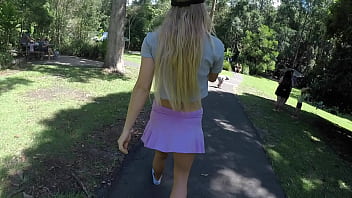 Preview 1 of 1st Tmie Xxxnxxx Boy - SecretCrush - Flashing In Public Waterfall Leads to Pussy Fuck 2017