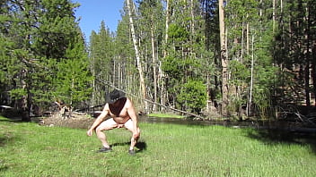Preview 1 of Xxx Sex Is Videos Sunny Leone - Kneeling naked at the river.