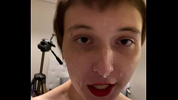 Preview 3 of Horse Baby Sex - Trans Bimbo Loves Cum Facial