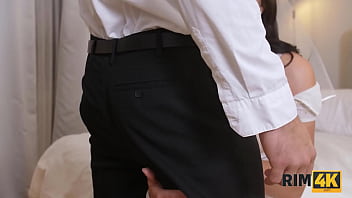 Preview 2 of Danielle Corin - RIM4K. Couple has kinky sex full of rimming before wedding ceremony