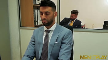 Preview 1 of Tranny Feet - MENATPLAY Suited Men Dani Robles And Mick Stallone Anal Fuck
