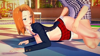 Preview 2 of Mom Fuck In Front Of Son - Teen with pointy nipples fucked in a swimming pool Hentai