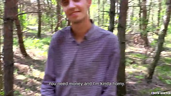 Preview 2 of Adriana Arango - He Walks In The Woods And Sees A Twink Asks Him If He Wants Extra Cash - Czech Hunter 561