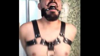 Preview 4 of Mom Pukc Japan - Big gag test for the bondage scene from BondageMan