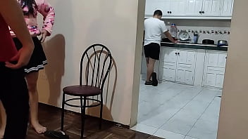 Preview 4 of Persian Xnxx - Tengo una hermanastra muy cachonda cada vez que la voy a visitar quiere que la folle esta ves lo hicimos mientras su padre esta en la cocina Casi Nos Pilla