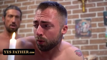 Preview 4 of Fitnes Romantic - Young Boy Gets Spanked And Drilled With Glass Dildo By The Bishop For Being Naughty And Dishonorable