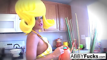 Preview 1 of Yandex Sex Asia - Surreal Kitchen dress up with Abigail and her giant cucumber