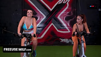Preview 1 of Xsexvedeo - Two Perfect Assed Milfs Let Their Favorite Fitness Guru Stretch Them In A Private Workout Session